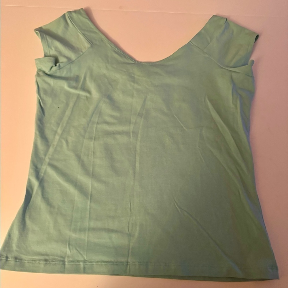 Guess Blue Sweetheart Neckline TShirt sz XL - Picture 3 of 5